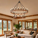 47.24 Inch Large Wagon Wheel Chandelier by HouseOfZazla