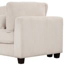 5 Pieces L shaped Sofa with Removable Ottomans and comfortable waist pillows