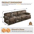 Luxuriously Comfortable Cloud Couch Sofa With Elegant Rolled Arms & Pleated Skirt Design