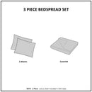 3 Piece Velvet Quilt Set Taupe Full/Queen