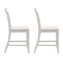 Slat Back Counter Stools (Set of 2) - White by Unique Piece Furniture