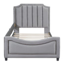 Upholstered Daybed With Classic Stripe Shaped Headboard by HouseOfZazla