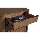 Verona - 2 Drawer Bedside Table With Hidden Storage - Walnut by HouseOfZazla