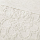 Tufted Cotton Chenille Medallion Fringe Coverlet Mini Set - Off-White