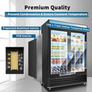 Glass Door Merchandiser Freezer Swing Door Commercial Reach-In Display Freezers With LED Top Panel Upright Freeze Storage by HouseOfZazla