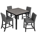 5 Piece Counter Height Table Set, Square Table And 4 Upholstered Chairs by Unique Piece Furniture