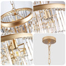 Golden Luxury Crystal Chandelier 23.6 Inch