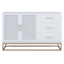 Murphy Bed With Frosted Glass Doors Design, Fake Drawers, Metal Legs