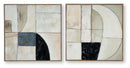 Bexlen - Wall Art Set (Set of 2) - Tan / Taupe / Black