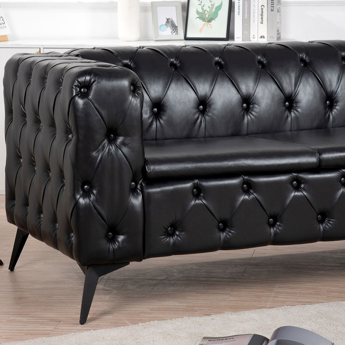 Square Arm Removable Cushion 3 Seater Sofa, photo 7 of 32