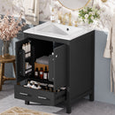 Space Saving Bathroom Vanity With Integrated Ceramic Sink
