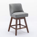 Counter Height Swivel Barstools, 26'' H Seat Height Upholstered Bar Stools (Set of 2), Fabric by HouseOfZazla