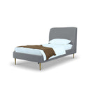Mid-Century Modern Upholstered Bed With Curved Headboard by HouseOfZazla