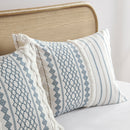 Full/Queen Cotton Printed Duvet Cover Set with Chenille