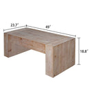 Modern Farmhouse Living Room Block Leg Coffee Table by HouseOfZazla