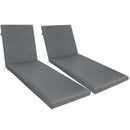 2 Piece Outdoor Chaise Lounge Cushion Set, Replacement Cushions For Patio Furniture by HouseOfZazla