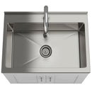 Shaker - Modern Wide, Laundry Cabinet With Faucet And Stainless Steel Sink by Unique Piece Furniture