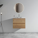 Wall Mount 24" Natural Oak Bathroom Vanity by HouseOfZazla