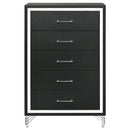 Malcolm - 5 Drawer Bedroom Chest - Black