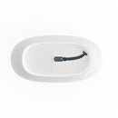 73 Inch Artificial Stone Solid Surface Freestanding Bathroom Bathtub