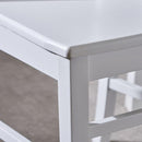 Acacia Wood Dining Chairs, White