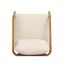 Acacia Wood Outdoor Patio Club Chair with PE Wicker Backrest & Cushions (Set of 2) by HouseOfZazla