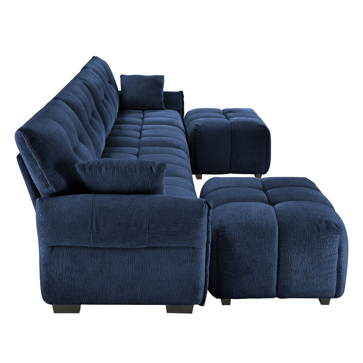 Sofa Set With Ottoman And Pillows, Textured, High Resilience Cushions, photo 27 of 40