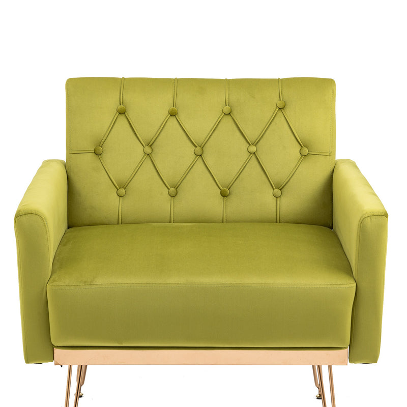Accent Chair, leisure single sofa with Rose Golden feet