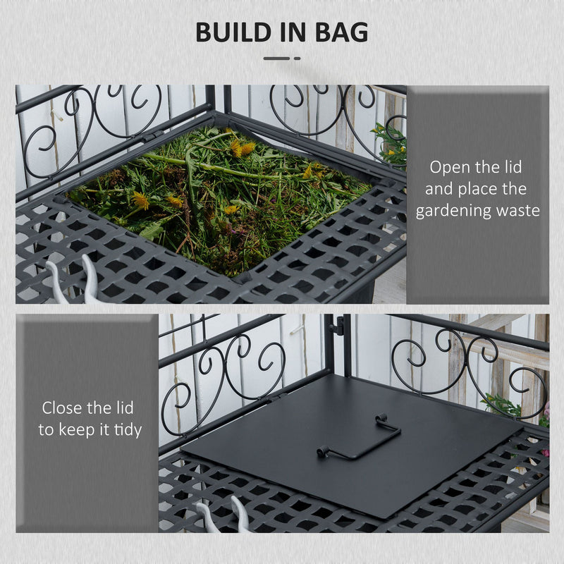 Outsunny Folding Potting Bench Table, photo 4 of 10