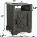 Farmhouse Nightstand, Charging Station & Storage by HouseOfZazla