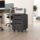 3 Drawer Mobile File Cabinet Under Desk Office, Simple Style Versatile Storage Cabinet For Legal / Letter / A4 Files, 5 Wheel Design Anti-Tilting Cold Rolled Steel Waterproof Moisture-Proof by HouseOfZazla