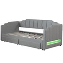 Extendable Daybed With LED Light And 2 Storage Drawers by HouseOfZazla