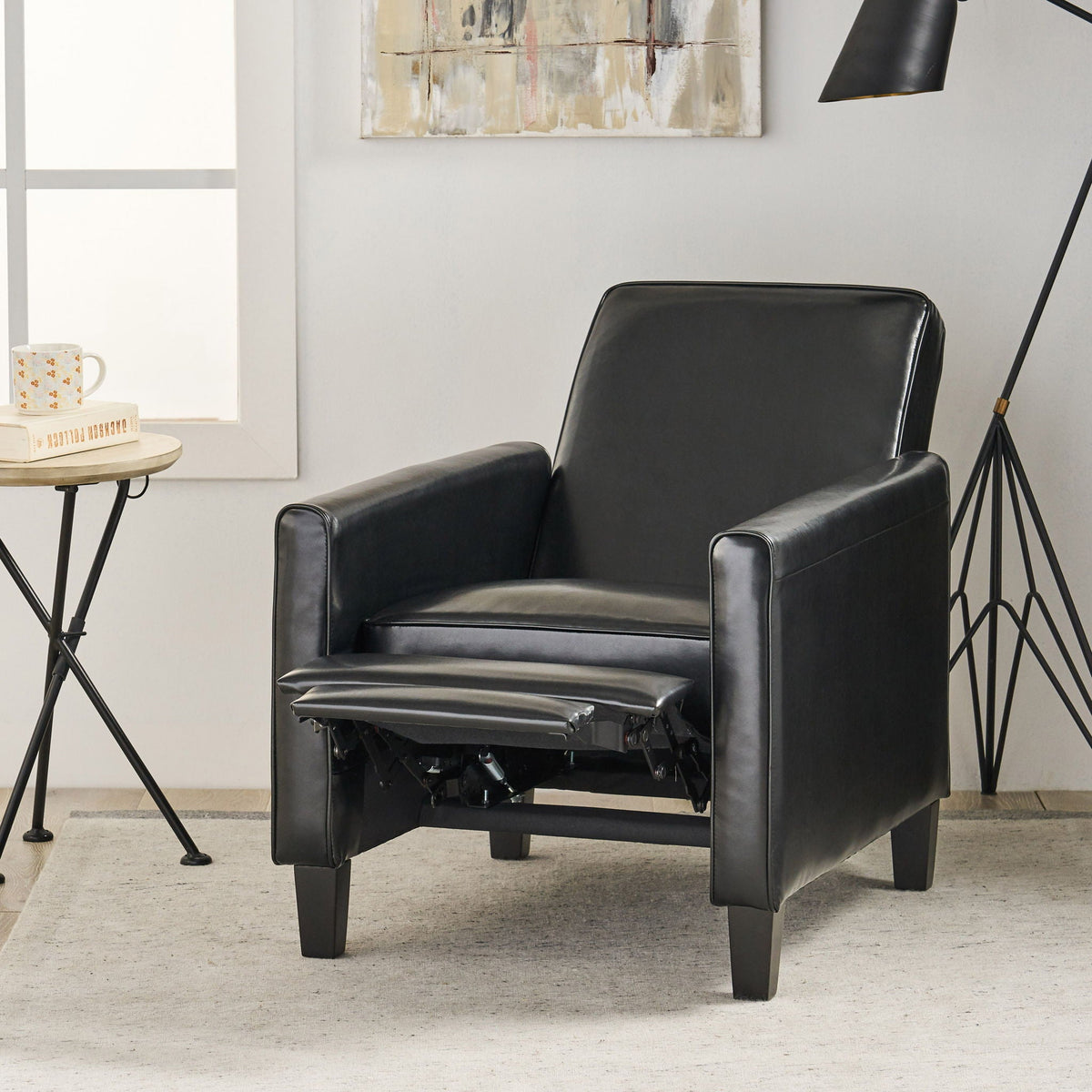 Upholstered Push Back Recliner Chair For Living Room, photo 24 of 40