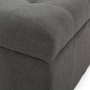 Upholstered Tufted Fabric Storage Ottoman by HouseOfZazla
