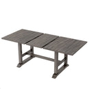 7-Piece Updated 76.9inch Extendable Trestle Dining Table Set with Removable Leaf, Kitchen Table Set with Upholstered Side Chair and Arm Chair, Set of 6, Grey