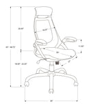 Office Chair, Adjustable Height, Swivel, Ergonomic, Armrests, Contemporary & Modern by HouseOfZazla