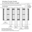 Twist Tab Lined Window Curtain Panel White 50x95