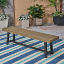 Cloud Outdoor Bench With Acacia Wood Frame And Slat Panel Design by HouseOfZazla