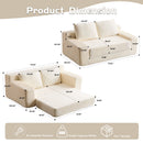 Comfortable Deep Seat Loveseat Sofa Bed, Reversible Cushion With Pillows by HouseOfZazla