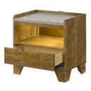Garcia - Nightstand With LED - Light Brown by Unique Piece Furniture