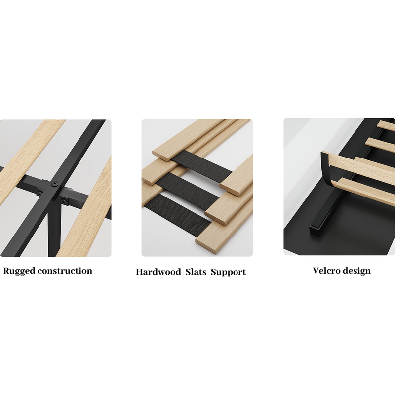 Queen Size Bed Frame with Headboard and 4 Storage Drawers, Queen Bed Frame with Charging Station and LED Lights, Wood Slats, Easy Assembly,No Box Spring Needed,Industrial Gray