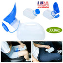 Unisex Potty UrinalÊBottle 1000ML/33.8OZ Adult EmergencyÊUrinal Device Portable Male Female Toilet w/ Lid Funnel For Car Camping Travel Hospital Outdo