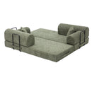 Modern 2 Tone Fabric Convertible Sleeper Sofa Bed by HouseOfZazla