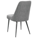 Side Chairs Upholstered With Tapered Legs (Set of 2) - Gray by HouseOfZazla
