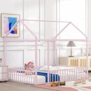 Metal Bed House Bed Frame With Fence by Unique Piece Furniture