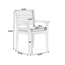 Outdoor Dining Chair With Slat Back And Acacia Wood Frame (Set of 2) - Gray / Teak by HouseOfZazla