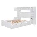 Bed With All In One Cabinet, Shelf And Sockets, Trundle by HouseOfZazla