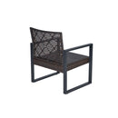 4 Piece Patio Furniture Set With Acacia Wood Table Top And Cushions by HouseOfZazla