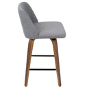 Toriano - Mid Century Modern Fixed Height Counter Stool & Square Footrest (Set of 2) by Unique Piece Furniture