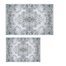 8x10FT VintageÊArea Rug Modern Non Slip Carpet Boho Low Pile Soft Rug Waterproof Machine Washable Rug for Living Room BedroomÊKitchen Dining Room Unde